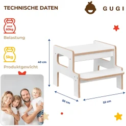 Raumhirsch Furniture Tour d'Apprentissage - Marchepied Montessori Sûr et Personnalisable pour Enfants