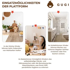 Raumhirsch Furniture Tour d'Apprentissage - Marchepied Montessori Sûr et Personnalisable pour Enfants