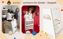 Tour d'Apprentissage Rainbow - Tour Montessori Sécurisée avec Motif Arc-en-Ciel-Raumhirsch Furniture Hot