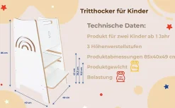 Tour d'Apprentissage Rainbow - Tour Montessori Sécurisée avec Motif Arc-en-Ciel-Raumhirsch Furniture Hot