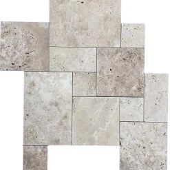 Travertin OPUS 2ième choix - Rustique - Vendu par set - set de 0,74m2-Albedo Pierre Online