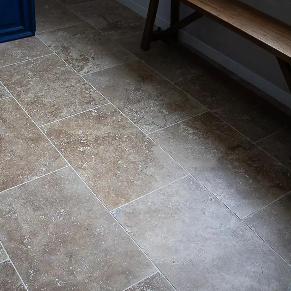 Ligerio Travertin pierre naturelle mur/sol premier choix mix 61 x 40,6cm Ep. 1,2cm - Vendu au m²