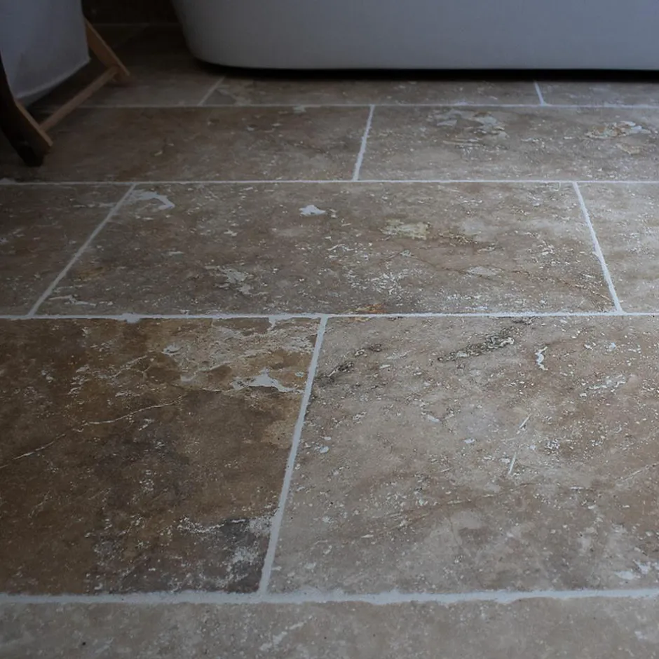 Ligerio Travertin pierre naturelle mur/sol premier choix mix 61 x 40,6cm Ep. 1,2cm - Vendu au m²