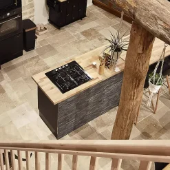 Travertin pierre naturelle mur/sol premier choix mix Opus Romain Ep. 1,2cm - Vendu au lot de 0.74 m²-Ligerio Discount