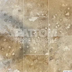 Pattom TRAVERTIN RUSTIC (2nd choix), piere naturelle, 40,6 x 61 EP 1,2cm - LIVRAISON CHARIOT EMBARQUÉ