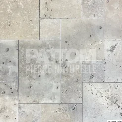 TRAVERTIN RUSTIC (2nd Choix) , pierre naturelle, Opus 4 formats EP 1,2cm (carton de 0,74m2) - LIVRAISON CHARIOT EMBARQUÉ-Pattom