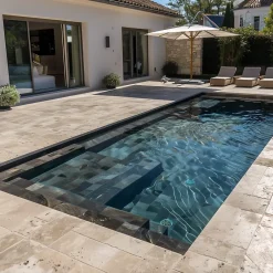 TRAVERTIN RUSTIC (2nd Choix) , pierre naturelle, Opus 4 formats EP 1,2cm (carton de 0,74m2) - LIVRAISON CHARIOT EMBARQUÉ-Pattom