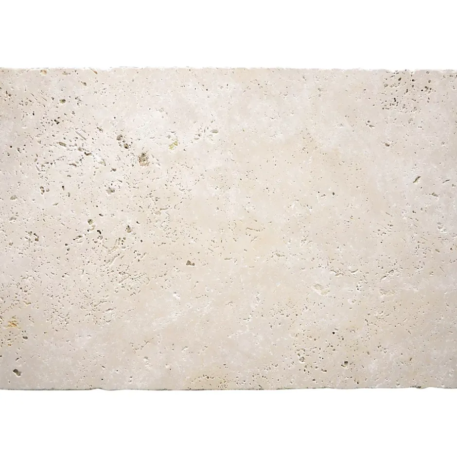 Travertin sol et mur intérieur L.60 x l.40 cm x ép.12 mm, Travertino Light