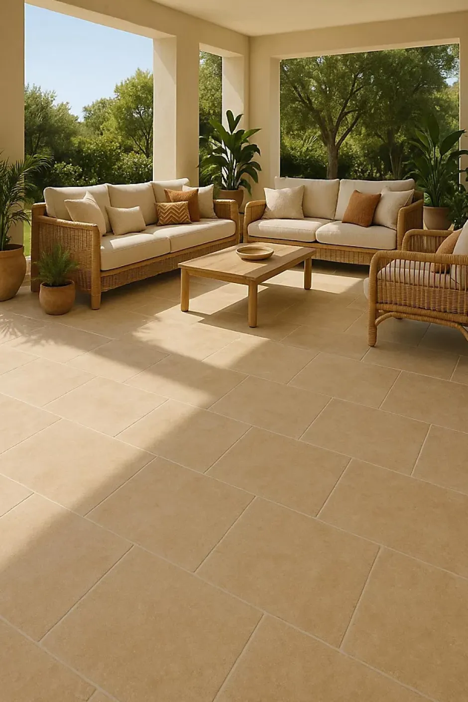 Travertin sol et mur intérieur L.60 x l.40 cm x ép.12 mm, Travertino Light