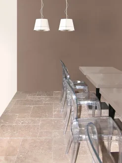 Casa Linéa Travertin sol et mur travertin multiformat, Opus Romain