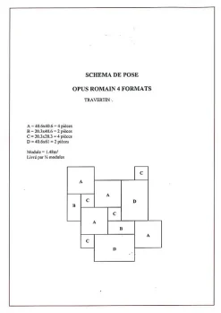 Casa Linéa Travertin sol et mur travertin multiformat, Opus Romain