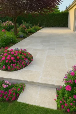 Pattom TRAVERTIN STANDARD LIGHT (1er choix light), pierre naturelle, 40,6 X 61 EP 1,2cm - LIVRAISON PREMIUM CHARIOT EMBARQUE