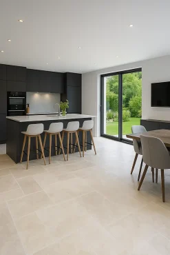 TRAVERTIN STANDARD LIGHT(1er choix light), pierre naturelle, Opus 4 formats EP 1,2cm (carton de 0,74m2)- LIVRAISON PREMIUM-Pattom New