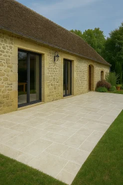 TRAVERTIN STANDARD LIGHT(1er choix light), pierre naturelle, Opus 4 formats EP 1,2cm (carton de 0,74m2)- LIVRAISON PREMIUM-Pattom New