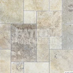 TRAVERTIN STANDARD MIX (1er choix mix), pierre naturelle, Opus 4 formats EP 1,2cm (carton de 0,74m2) LIVRAISON PREMIUM-Pattom Sale