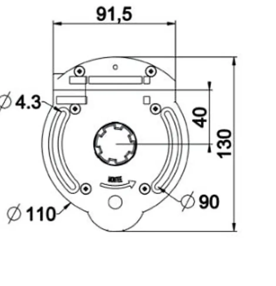 Zurfluh-Feller TREUIL VIS FREIN 7/1 ENTREE 6P7 SORTIE C10 FEMELLE SANS FIN DE COURSE (ENTRAINEMENT C10)