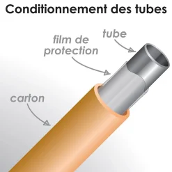 MySystem Tube diam. 42,4 x 2 mm - Longueur 1000 mm - Inox 304 GR320