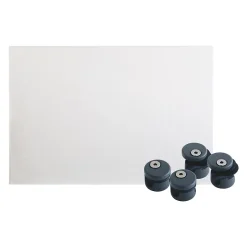 Verre synthétique avec supports de fixation gris RAL7016 pour garde-corps-Kordo Outlet