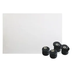 Verre synthétique avec supports de fixation noir RAL 9005 pour garde-corps-Kordo