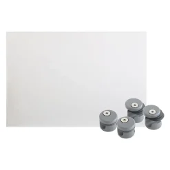 Kordo Verre synthétique avec supports de fixation Gris RAL 9006 pour garde-corps