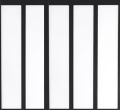 Verriere D'atelier Bois Mdf Noir 5 Vitrages Clairs H108 Cm X L182 Cm-Gd Menuiseries Sale