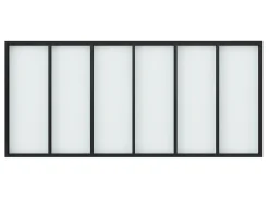 Verrière Factory Verrière - 6 Vitrages - L: 233cm H: 125cm - Acier Ultra Fin - Noir Mat (RAL 9005) - Livrée Montée