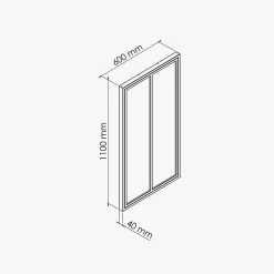 Verrière 2 Carreaux - Déjà Montée - Noir Mat-Mon Marché Déco Discount