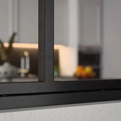 Mon Marché Déco Verrière 5 Carreaux - Déjà Montée - Noir Mat