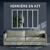 Mon Marché Déco Verrière 5 Carreaux - En Kit - Blanc