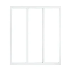 Verrière 3 carreaux transparents, coloris blanc H108 x l.93cm