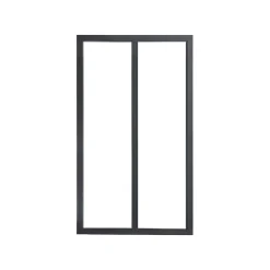 Verrière 2 carreaux transparents, coloris noir mat H108 x l.63 cm- Online