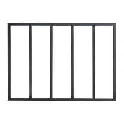 Verrière 5 carreaux transparents, coloris noir mat H108 x l.153cm- Clearance