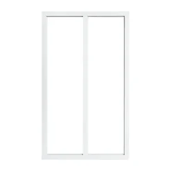 Verrière 2 carreaux transparents, coloris blanc H108 x l.63cm- Discount