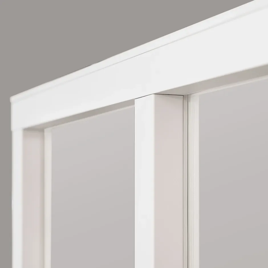 Verrière 2 carreaux transparents, coloris blanc H108 x l.63cm- Discount