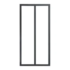 Verrière 2 carreaux transparents, coloris noir mat H130 x l.63cm- Best