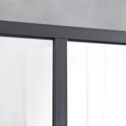 Verrière 6 carreaux transparents, coloris noir mat H130 x l.183cm