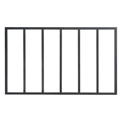 Verrière 6 carreaux transparents, coloris noir mat H108 x l.183cm