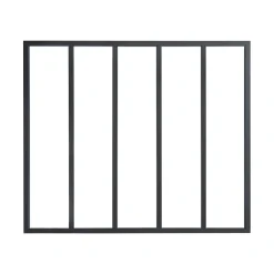 Verrière 5 carreaux transparents, coloris noir mat H130 x l.153cm