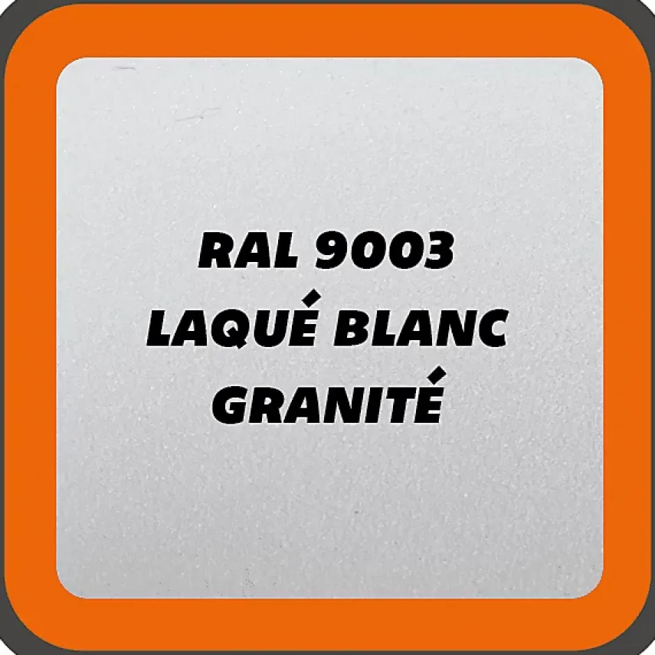 MySystem Verrière 3 grands carreaux - L x H : 102 x 125 cm - Laqué blanc 9003 granité - vitrages inclus