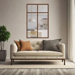 Verrière 2 sections avec imposte - L x H : 69 x 125 cm - Laqué effet rouille granité - vitrages inclus-MySystem New