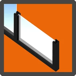 Verrière 5 sections avec imposte - L x H : 168 x 110 cm - Laqué effet rouille granité - vitrages inclus-MySystem