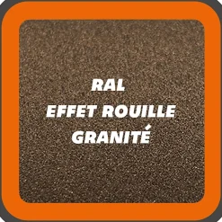 MySystem Verrière 5 verres Hudson - L x H : 168 x 125 cm - Laqué effet rouille granité - verre Sahara inclus