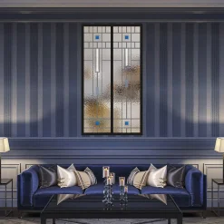 Verrière 2 verres Hudson - L x H : 69 x 125 cm - Laqué noir 9005 granité - verre Sahara inclus-MySystem Hot