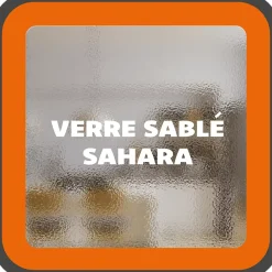 Verrière 4 verres Hudson - L x H : 135 x 125 cm - Laqué blanc 9003 granité - verre Sahara inclus-MySystem Clearance