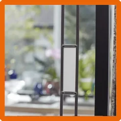 Verrière 2 verres Mackintosh - L x H : 69 x 125 cm - Laqué gris 7016 granité - verre Clair inclus-MySystem Best