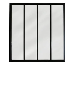 Verrière acier noir 4 vitrages opales H.105 x l.109 cm- Online