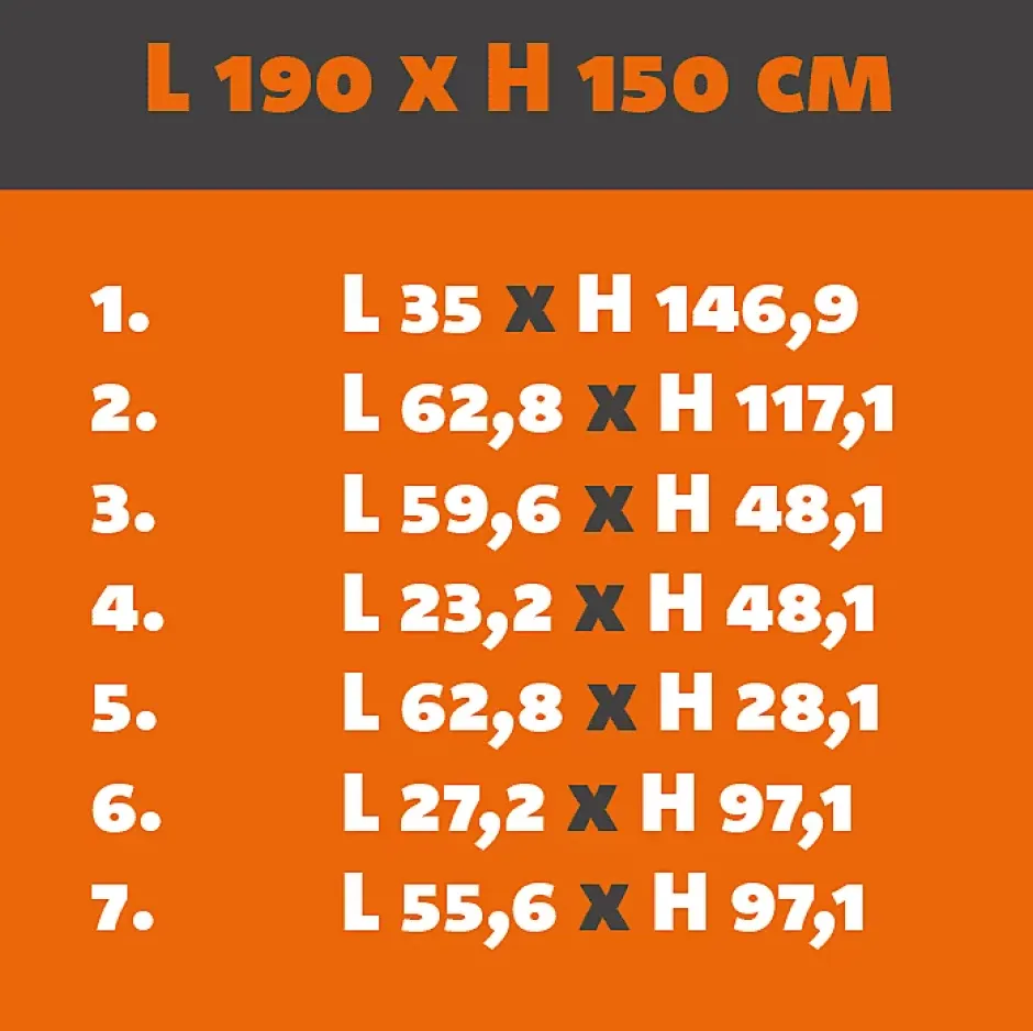 MySystem Verrière ArtDéco 7 - L x H : 190 x 150 cm - Laqué gris 7016 granité - vitrages inclus