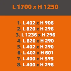 MySystem Verrière ArtDéco 8 - L x H : 170 x 125 cm - Laqué blanc 9003 granité - vitrages inclus