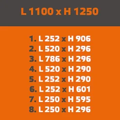 MySystem Verrière ArtDéco 8 - L x H : 110 x 125 cm - Laqué blanc 9003 granité - vitrages inclus