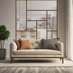 MySystem Verrière ArtDéco 8 - L x H : 170 x 170 cm - Laqué effet rouille granité - vitrages inclus